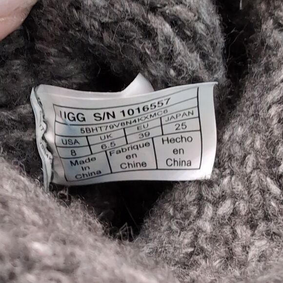 UGG® Australia 'Lattice Cardy' Boot in Charcoal Size 8 - Picture 9 of 10